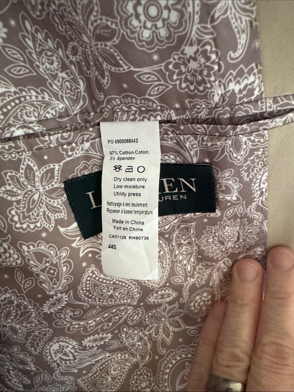 Ralph Lauren Tan Cotton Suit - Picture 5 of 8